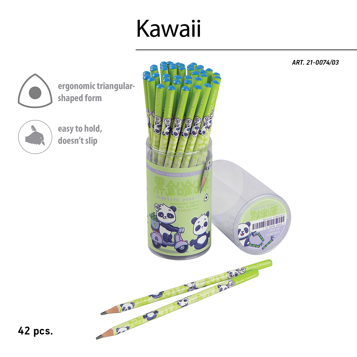 КАРАНДАШ ЧЕРНОГРАФИТОВЫЙ "Kawaii Animals. Панда" НВ (пластиковый КАРАНДАШ ЧЕРНОГРАФИТОВЫЙ "Kawaii Animals. Панда" НВ (пластиковый