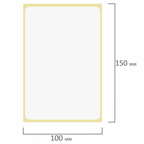 Этикетка ТермоЭко (100х150 мм), 300 этикеток в ролике, светостойкость до 2 Этикетка ТермоЭко (100х150 мм), 300 этикеток в ролике, светостойкость до 2