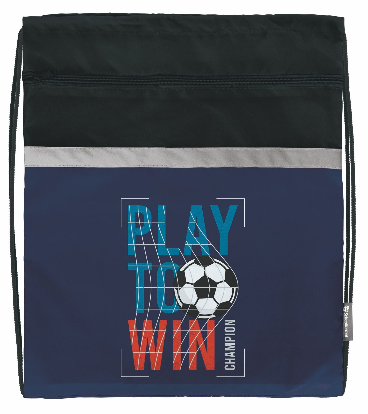 Мешок для обуви Schoolformat PLAY FOOTBALL 42х34 см для мальчиков с карманом Мешок для обуви Schoolformat PLAY FOOTBALL 42х34 см для мальчиков с карманом