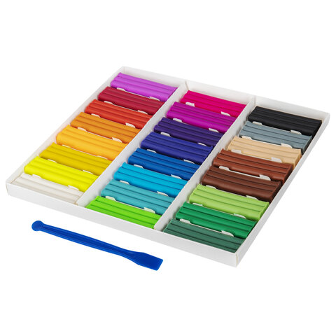 Пластилин мягкий восковой BRAUBERG KIDS, 24 цвета, 360 г, со стеком, 106498 Пластилин мягкий восковой BRAUBERG KIDS, 24 цвета, 360 г, со стеком, 106498