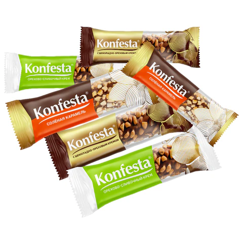 Конфеты KONFESTA ассорти (соленая карамель, шоколадно-ореховая, Конфеты KONFESTA ассорти (соленая карамель, шоколадно-ореховая,