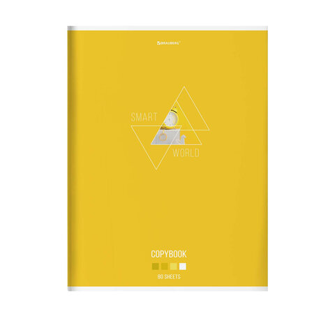 Тетрадь А4, 80 л., BRAUBERG, скоба, клетка, глянцевый лак, "SMART", Тетрадь А4, 80 л., BRAUBERG, скоба, клетка, глянцевый лак, "SMART",