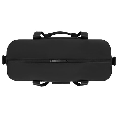 Сумка спортивная HEIKKI WORKOUT (ХЕЙКИ), карман на молнии, черная, 28x51x25 см,