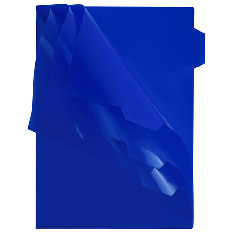 Папка-уголок 3 отделения, жесткая, непрозрачная, А4, BRAUBERG