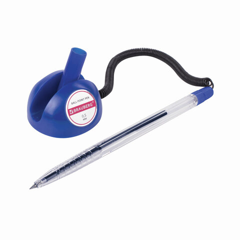 Ручка шариковая настольная BRAUBERG "Counter Pen", СИНЯЯ, пружинка, Ручка шариковая настольная BRAUBERG "Counter Pen", СИНЯЯ, пружинка,