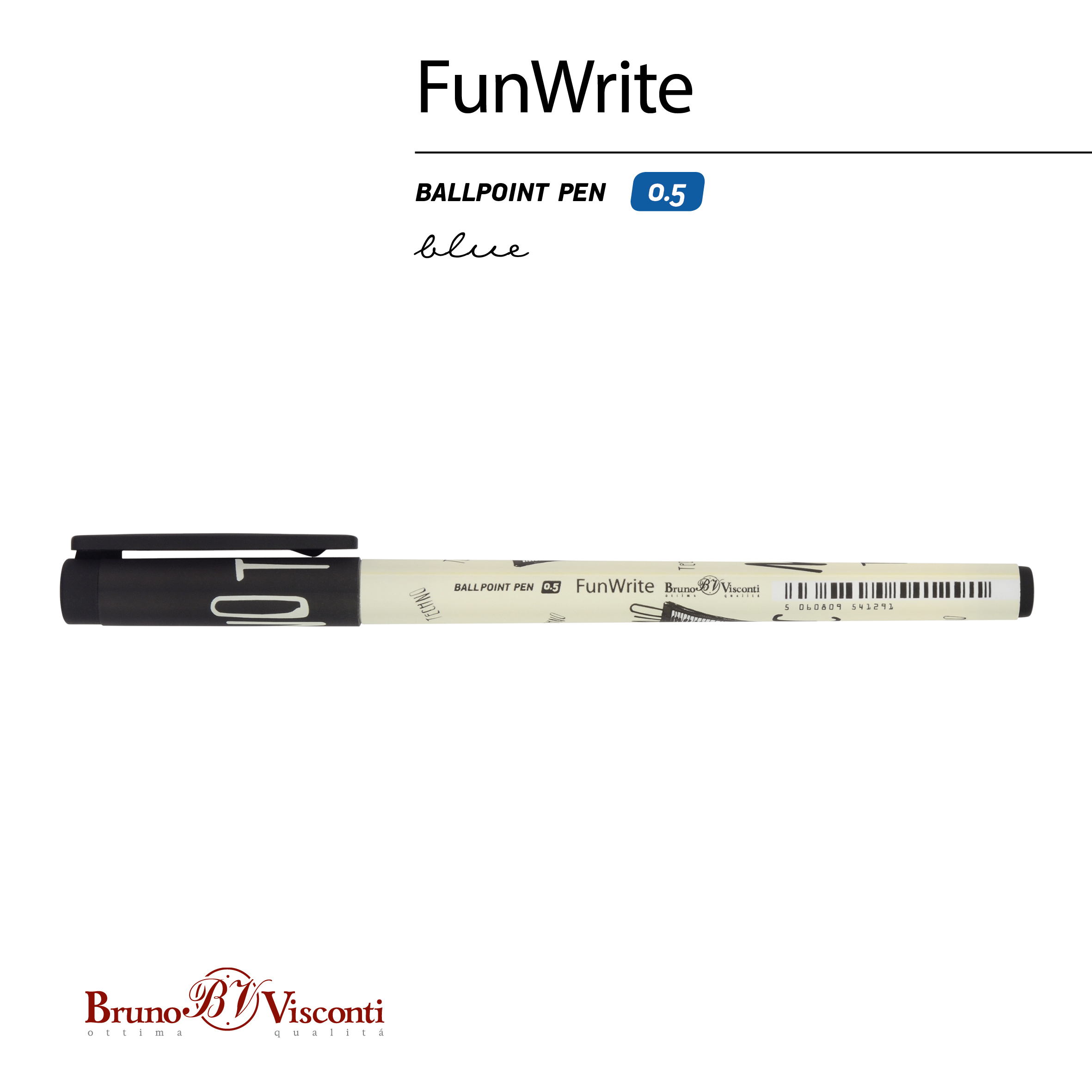 РУЧКА "FunWrite. Музыка. Клавишные" ШАРИКОВАЯ 0.5 ММ, СИНЯЯ РУЧКА "FunWrite. Музыка. Клавишные" ШАРИКОВАЯ 0.5 ММ, СИНЯЯ