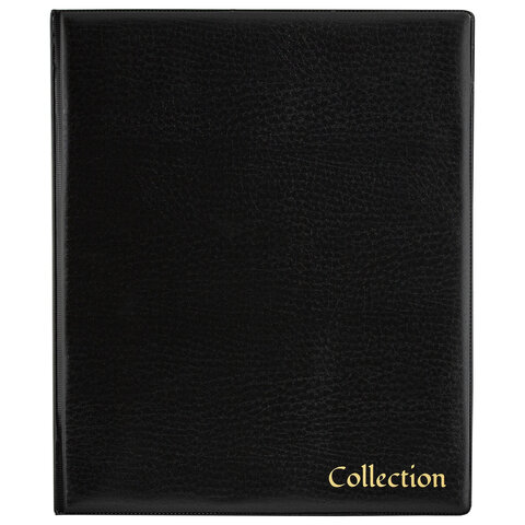 Альбом нумизмата без листов OPTIMA 230*270 мм, на кольцах, ПВХ, черный, STAFF, Альбом нумизмата без листов OPTIMA 230*270 мм, на кольцах, ПВХ, черный, STAFF,