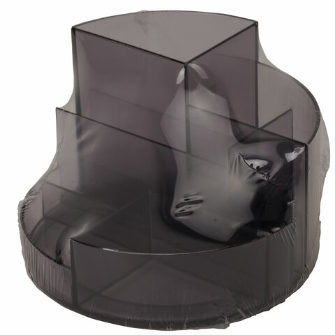 Подставка-органайзер BRAUBERG ROUND, 6 отделений, 130х130х90 мм, тонированная Подставка-органайзер BRAUBERG ROUND, 6 отделений, 130х130х90 мм, тонированная