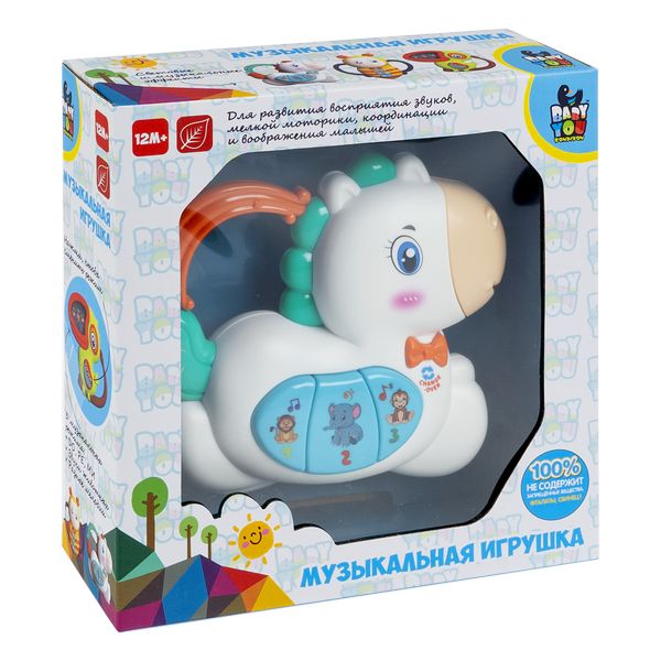 Игрушка музыкальная "ЛОШАДКА" со светом, на батарейках, ноты, звуки Игрушка музыкальная "ЛОШАДКА" со светом, на батарейках, ноты, звуки