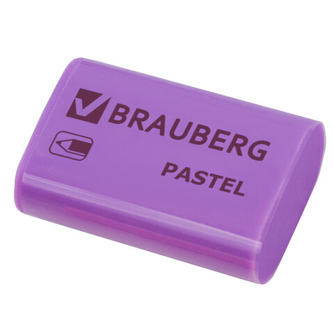 Ластик BRAUBERG "Pastel", 37х24х11мм, ассорти пастельных цветов, Ластик BRAUBERG "Pastel", 37х24х11мм, ассорти пастельных цветов,