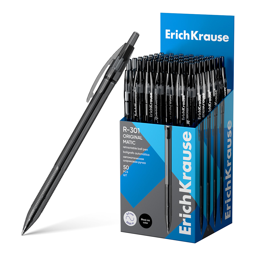 Ручка шариковая автоматическая ErichKrause R-301 Matic Original 1.0, цвет чернил Ручка шариковая автоматическая ErichKrause R-301 Matic Original 1.0, цвет чернил