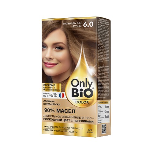 Арт.GB-8033 Fito косметик Стойкая крем-краска Only Bio COLOR Тон 6.0 Натуральный Арт.GB-8033 Fito косметик Стойкая крем-краска Only Bio COLOR Тон 6.0 Натуральный