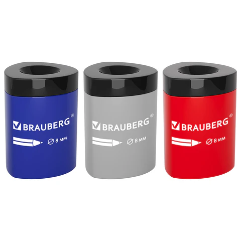 Точилка BRAUBERG STAR-010, с контейнером, цвет ассорти, 274074 Точилка BRAUBERG STAR-010, с контейнером, цвет ассорти, 274074