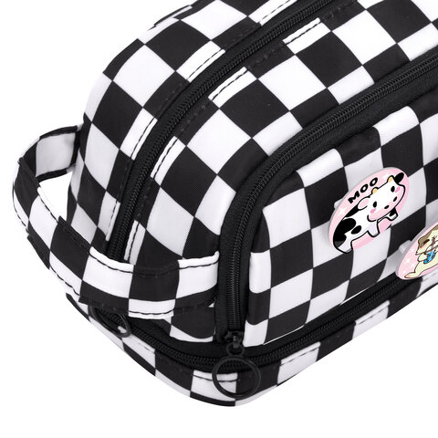 Пенал-органайзер HEIKKI (ХЕЙКИ) с ручкой, значки, 2 отделения, откидная планка,