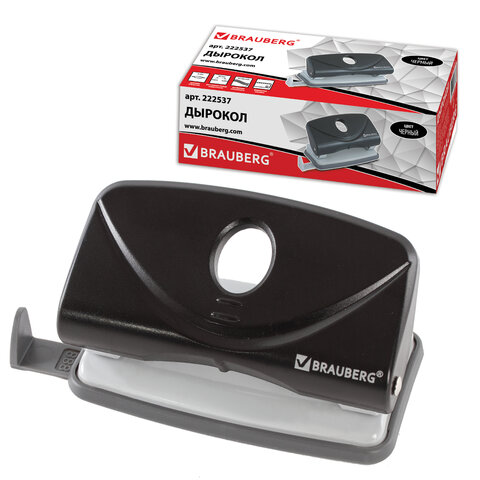 Дырокол BRAUBERG "Original", до 10 листов, черный, 222537 Дырокол BRAUBERG "Original", до 10 листов, черный, 222537