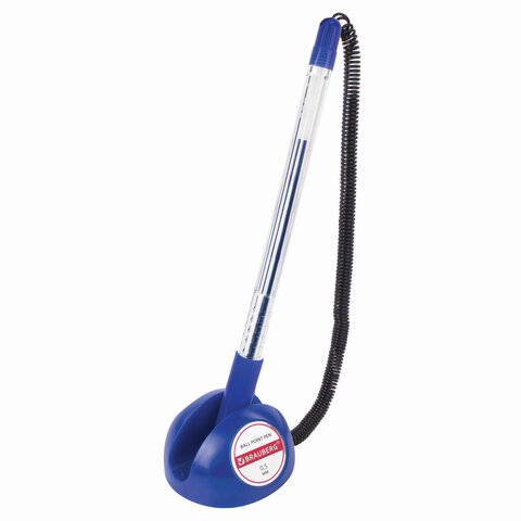 Ручка шариковая настольная BRAUBERG "Counter Pen", СИНЯЯ, пружинка, Ручка шариковая настольная BRAUBERG "Counter Pen", СИНЯЯ, пружинка,