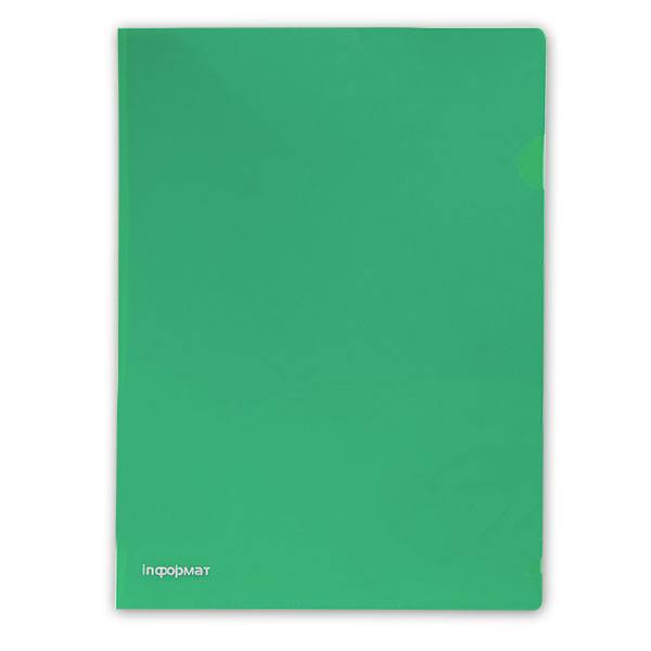 Папка-уголок inФОРМАТ А4 зел. пластик 180мкм: PU7018G штр.: 4602723005001 Папка-уголок inФОРМАТ А4 зел. пластик 180мкм: PU7018G штр.: 4602723005001