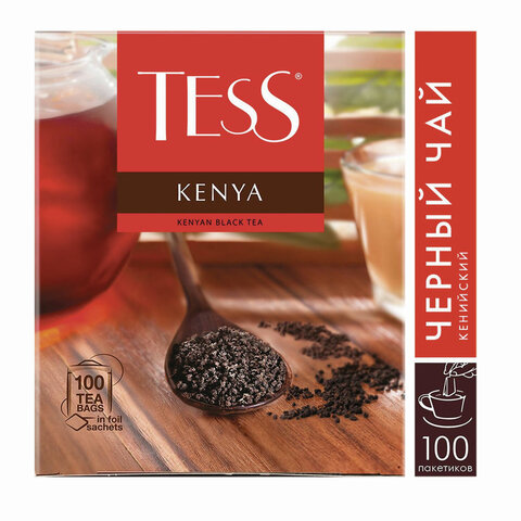 Чай TESS (Тесс) "Kenya", черный, 100 пакетиков в конвертах по 2 г, Чай TESS (Тесс) "Kenya", черный, 100 пакетиков в конвертах по 2 г,