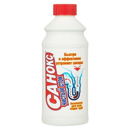Средство для удаления засоров САНОКС Чистый сток, 500 мл Средство для удаления засоров САНОКС Чистый сток, 500 мл