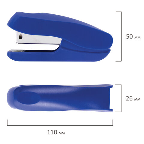 Степлер №24/6, 26/6 STAFF "EVERYDAY", до 20 листов, синий, 228740 Степлер №24/6, 26/6 STAFF "EVERYDAY", до 20 листов, синий, 228740