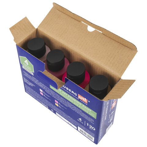 Краски акриловые для техники "Флюид Арт" (POURING PAINT), 4 цвета по Краски акриловые для техники "Флюид Арт" (POURING PAINT), 4 цвета по