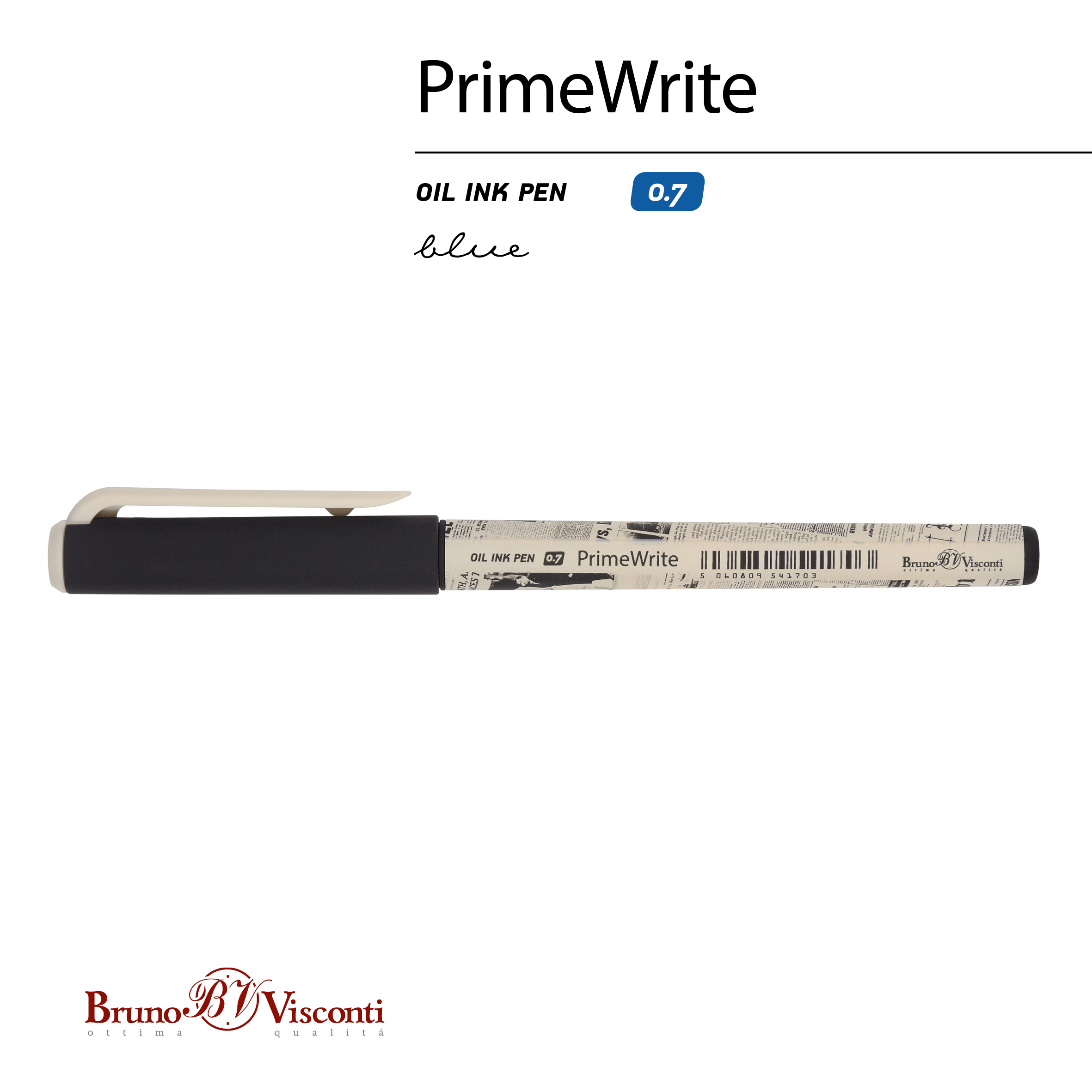РУЧКА "PrimeWrite. Газета-3" С ЧЕРНИЛАМИ НА МАСЛЯНОЙ ОСНОВЕ, 0.7 ММ, РУЧКА "PrimeWrite. Газета-3" С ЧЕРНИЛАМИ НА МАСЛЯНОЙ ОСНОВЕ, 0.7 ММ,