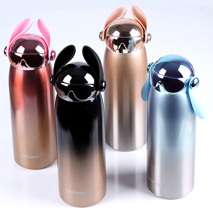 Бутылка для воды 300мл "Ушастик" двухцветная цвет ассорти (4 вида) Бутылка для воды 300мл "Ушастик" двухцветная цвет ассорти (4 вида)