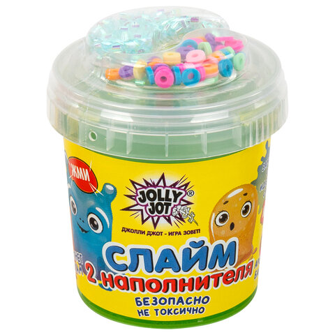 Слайм (лизун) с наполнителями МИКС, 140 г, ассорти 6 видов, JOLLY JOT (ДЖОЛЛИ Слайм (лизун) с наполнителями МИКС, 140 г, ассорти 6 видов, JOLLY JOT (ДЖОЛЛИ