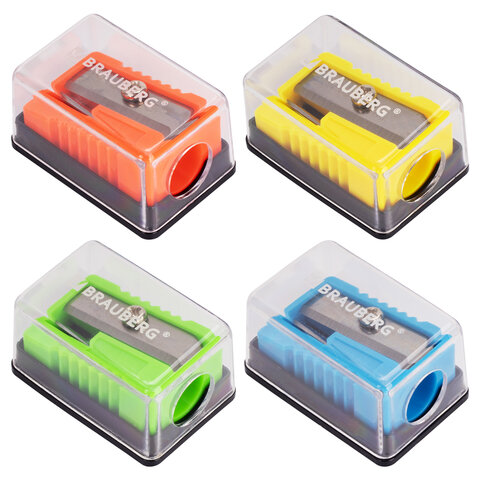 Точилка BRAUBERG "Assistant Mini", с контейнером, пластиковая, корпус Точилка BRAUBERG "Assistant Mini", с контейнером, пластиковая, корпус