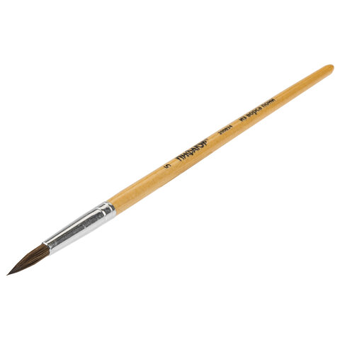 Кисть ПИФАГОР, из ворса пони, круглая, № 5, 200834 Кисть ПИФАГОР, из ворса пони, круглая, № 5, 200834