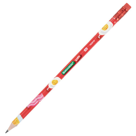 Карандаш чернографитный с принтом BRAUBERG KIDS "FOOD", 1 шт., HB, с