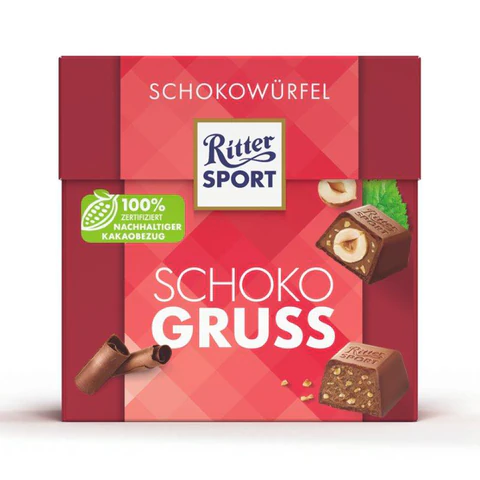 Шоколадные конфеты RITTER SPORT "SCHOKO GRUSS", набор 4 вкуса, 22 Шоколадные конфеты RITTER SPORT "SCHOKO GRUSS", набор 4 вкуса, 22