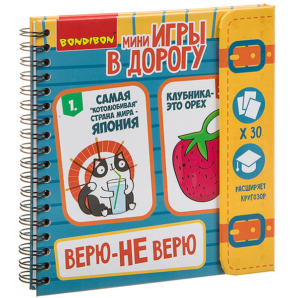 Компактные развивающие игры в дорогу ВЕРЮ - НЕ ВЕРЮ Компактные развивающие игры в дорогу ВЕРЮ - НЕ ВЕРЮ