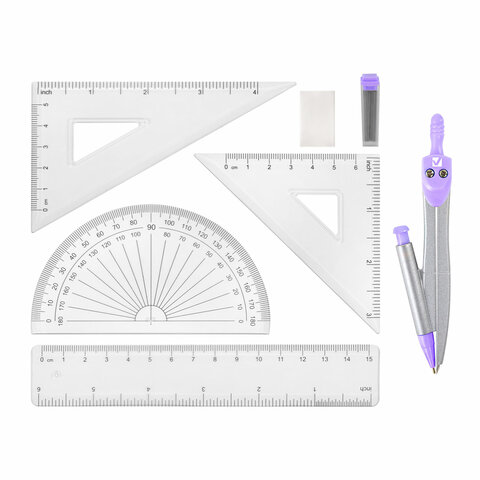 Готовальня BRAUBERG SCHOOL KIT, 9 предметов, циркуль 125 мм, чертежные Готовальня BRAUBERG SCHOOL KIT, 9 предметов, циркуль 125 мм, чертежные