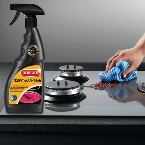 Средство для чистки плит, духовок и стеклокерамики 500 мл, UNICUM (Уникум), Средство для чистки плит, духовок и стеклокерамики 500 мл, UNICUM (Уникум),