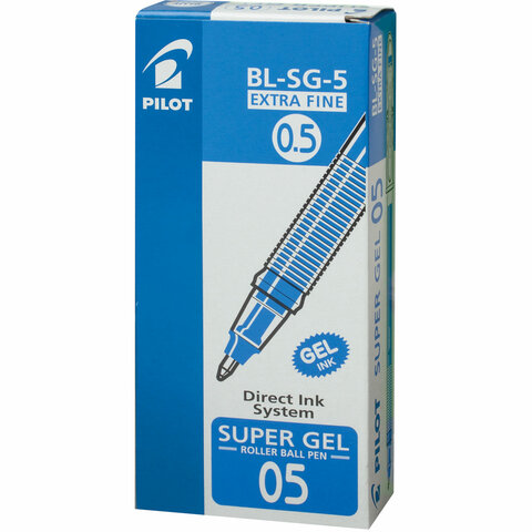 Ручка гелевая PILOT "Super Gel", СИНЯЯ, корпус прозрачный, узел 0,5 Ручка гелевая PILOT "Super Gel", СИНЯЯ, корпус прозрачный, узел 0,5
