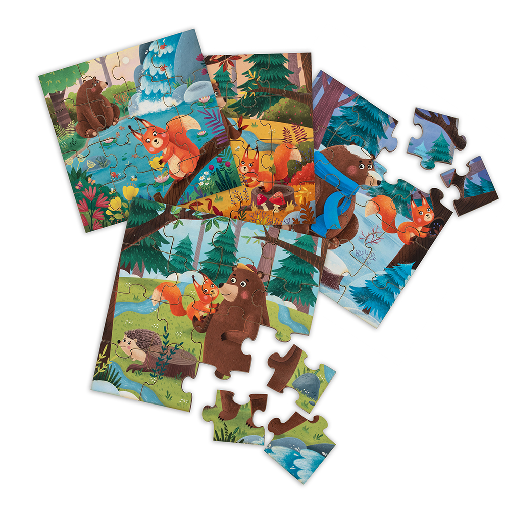 Игра настольная обучающая (дидактическая) «Пазлы Четыре времени года» Игра настольная обучающая (дидактическая) «Пазлы Четыре времени года»