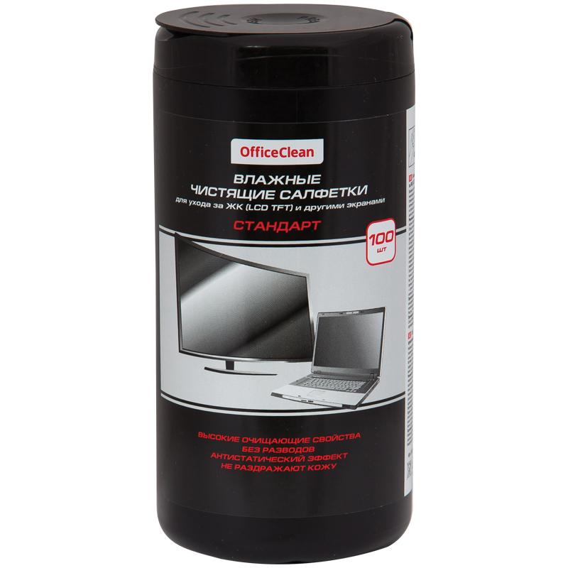 Салфетки чистящие влажные OfficeClean "Стандарт" для ЖК и других Салфетки чистящие влажные OfficeClean "Стандарт" для ЖК и других