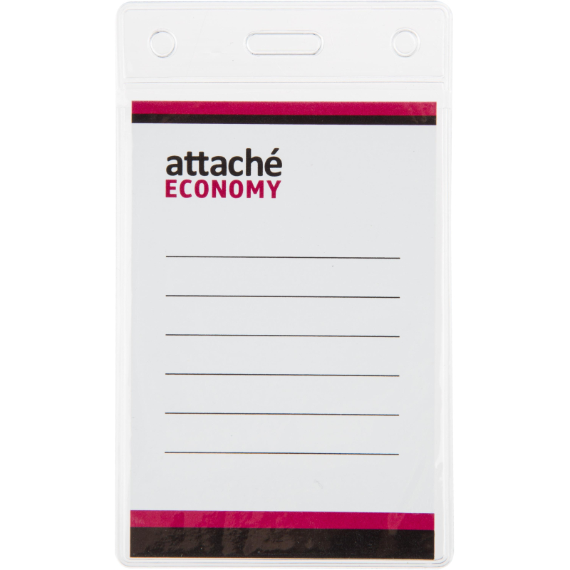 Бейдж Attache Economy 108x66 150 мкм без шнурка, вкладыш 90x60 5шт/уп Бейдж Attache Economy 108x66 150 мкм без шнурка, вкладыш 90x60 5шт/уп