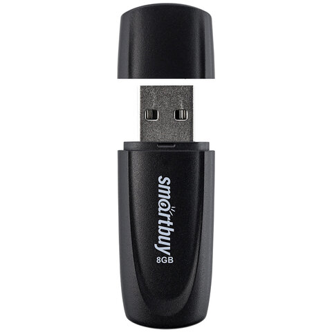 Флеш-диск 8 GB SMARTBUY Scout USB 2.0, черный, SB008GB2SCK Флеш-диск 8 GB SMARTBUY Scout USB 2.0, черный, SB008GB2SCK