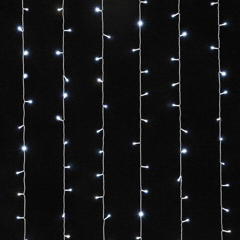 Электрогирлянда-занавес комнатная "Штора" 3х2 м, 144 LED, холодный Электрогирлянда-занавес комнатная "Штора" 3х2 м, 144 LED, холодный