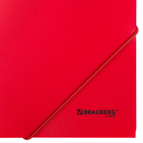 Папка на резинках А4 BRAUBERG UNIVERSAL, красная, до 300 листов, 0,5 мм, 273039 Папка на резинках А4 BRAUBERG UNIVERSAL, красная, до 300 листов, 0,5 мм, 273039