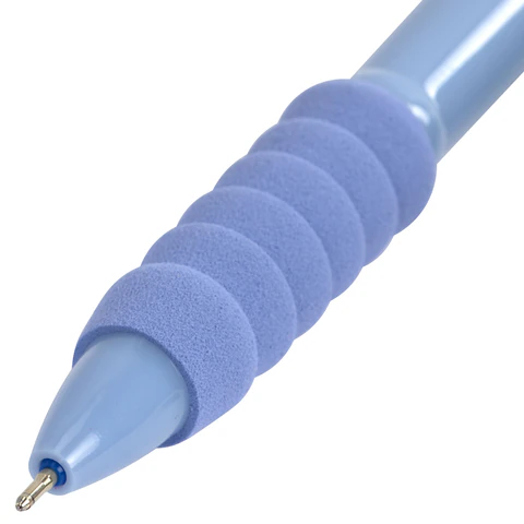 Ручка шариковая автоматическая BRAUBERG "MAXI SPONGE", мягкий грип,