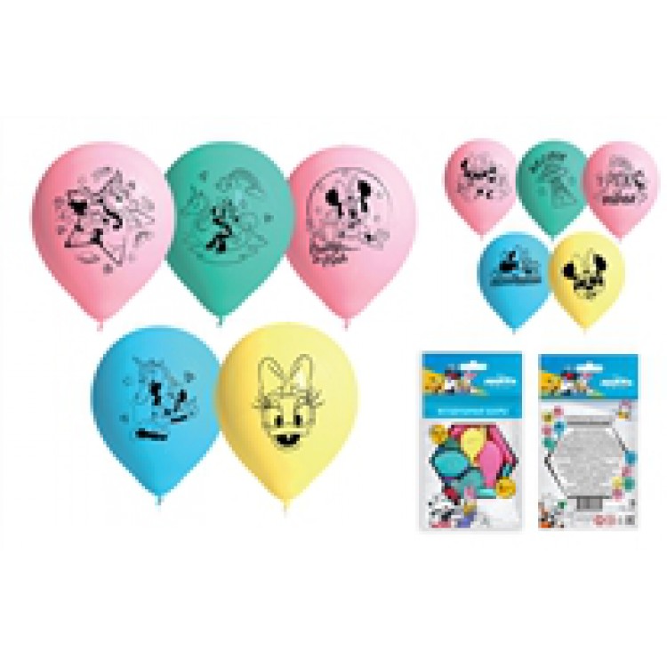 Воздушные шарики «Минни Маус» 30 см, 5 штук Воздушные шарики «Минни Маус» 30 см, 5 штук