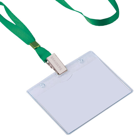 Лента для бейджей, 45 см, металлический клип, ЗЕЛЕНАЯ, BRAUBERG, 235735 Лента для бейджей, 45 см, металлический клип, ЗЕЛЕНАЯ, BRAUBERG, 235735