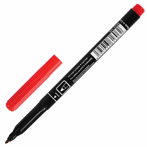 Маркер перманентный (нестираемый) CENTROPEN, КРАСНЫЙ, трехгранный, круглый Маркер перманентный (нестираемый) CENTROPEN, КРАСНЫЙ, трехгранный, круглый