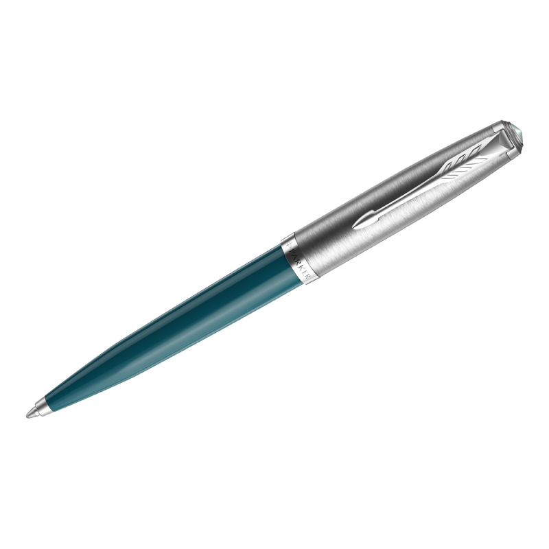 Ручка шариковая Parker "51 Teal Blue CT" черная, 1,0мм, поворот., Ручка шариковая Parker "51 Teal Blue CT" черная, 1,0мм, поворот.,