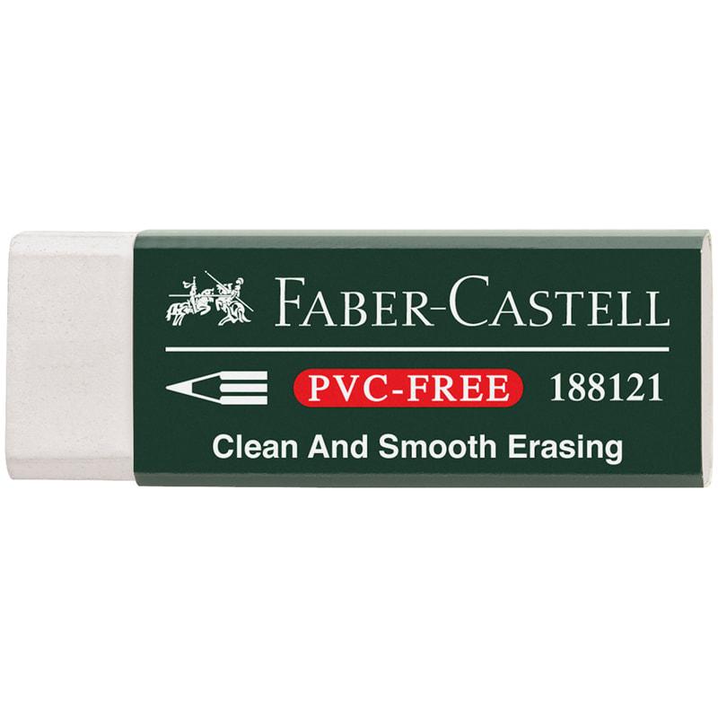 Ластик Faber-Castell "PVC-free", прямоугольный, картонный футляр, Ластик Faber-Castell "PVC-free", прямоугольный, картонный футляр,