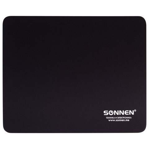 Коврик для мыши SONNEN "BLACK", резина + ткань, 220х180х3 мм, 513309 Коврик для мыши SONNEN "BLACK", резина + ткань, 220х180х3 мм, 513309