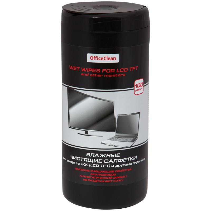 Салфетки чистящие влажные OfficeClean "PRO" для ЖК и других экранов, в Салфетки чистящие влажные OfficeClean "PRO" для ЖК и других экранов, в